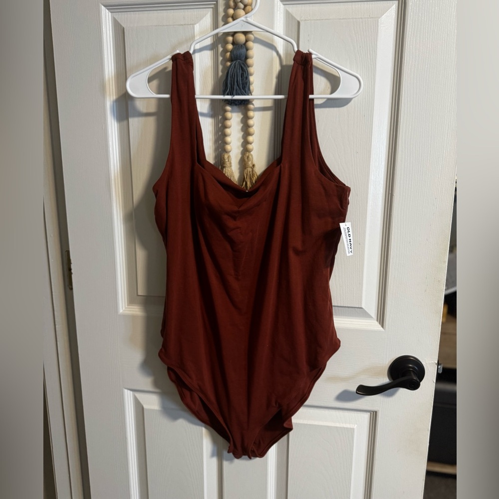 2X Old Navy Copper Sleeveless Square Neck Bodysuit